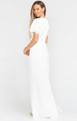 Rome Twist Gown ~ Ivory Luxe Satin
