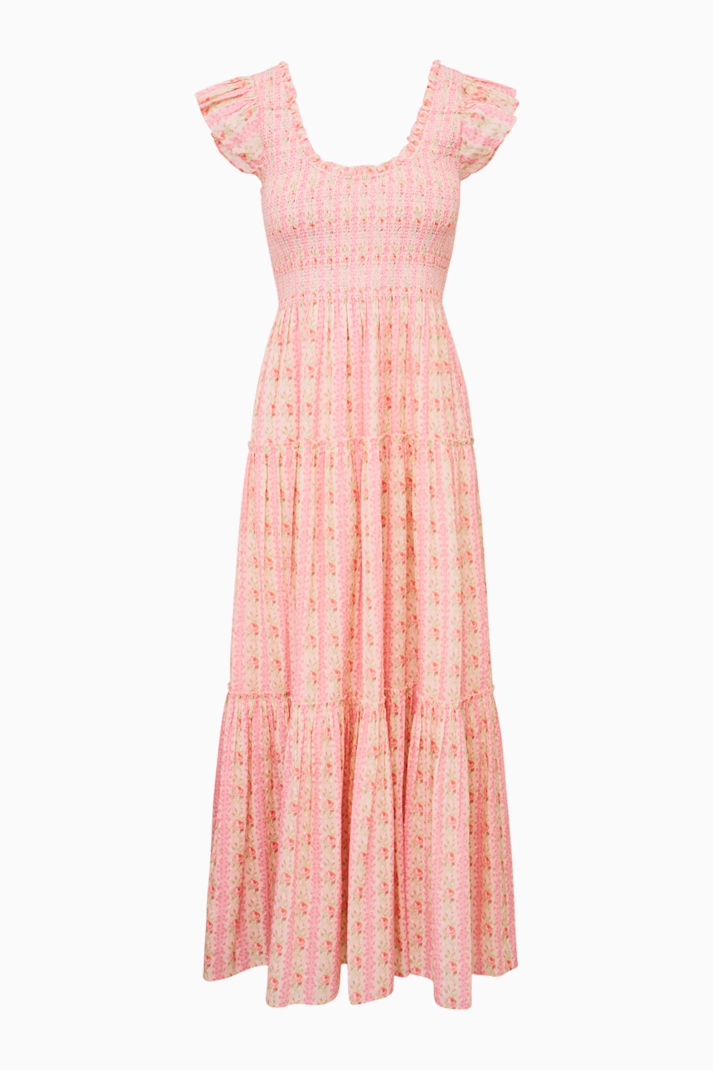 Chessie Heirloom Print Cotton Maxi Dress