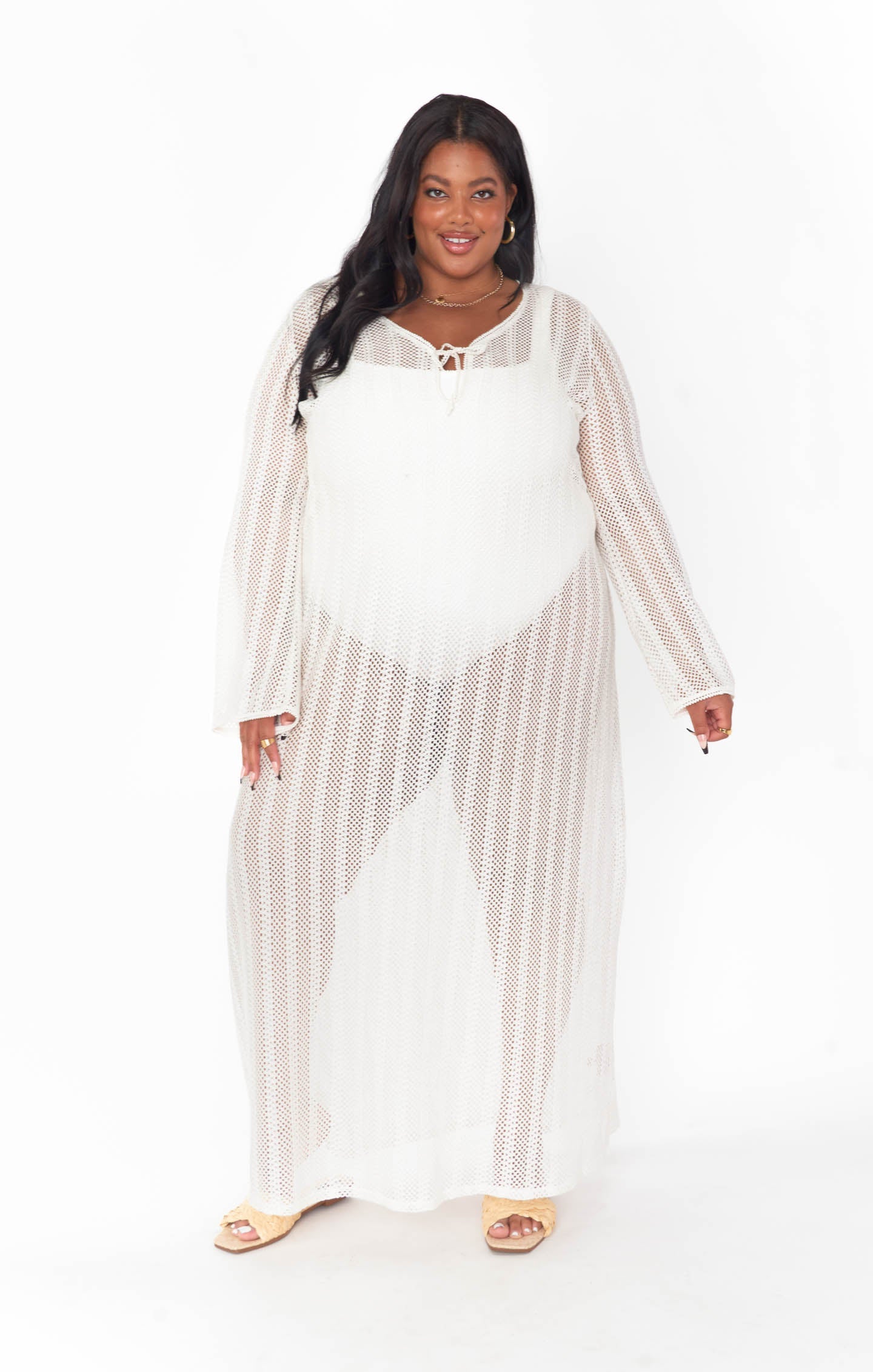 Vacay Coverup ~ White Crochet