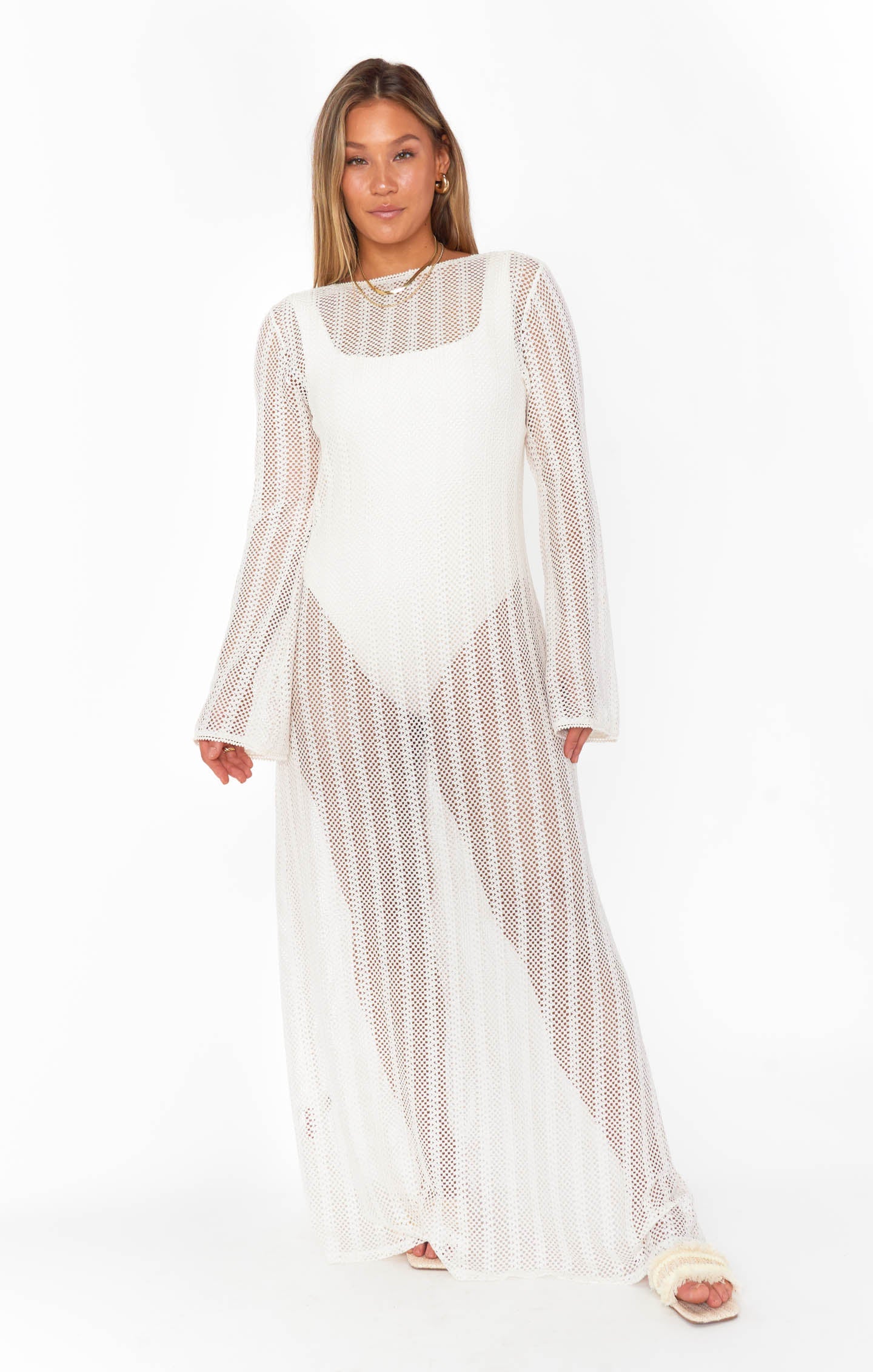 Vacay Coverup ~ White Crochet
