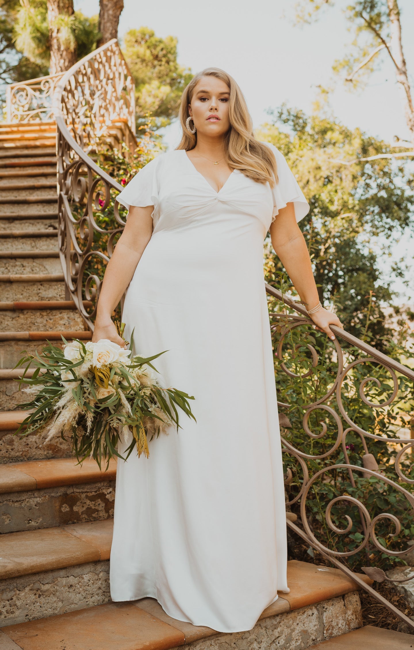 Rome Twist Gown ~ Ivory Luxe Satin