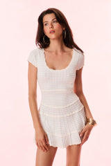 Elisavette Striped Stretch Knit Mini Dress
