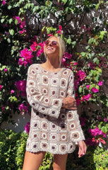 Mamacita Coverup ~ Neutral Flower Crochet