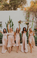 Rome Twist Gown ~ Champagne Luxe Satin