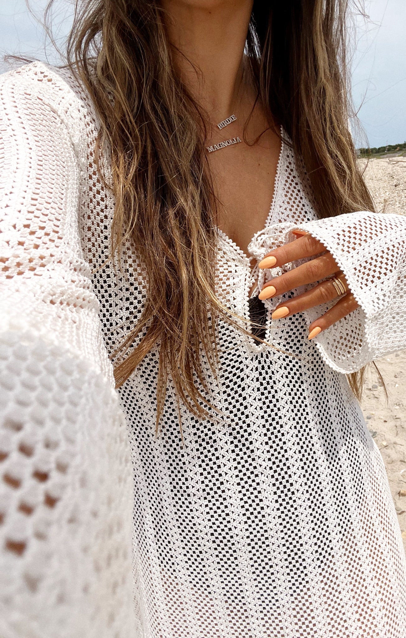 Vacay Coverup ~ White Crochet